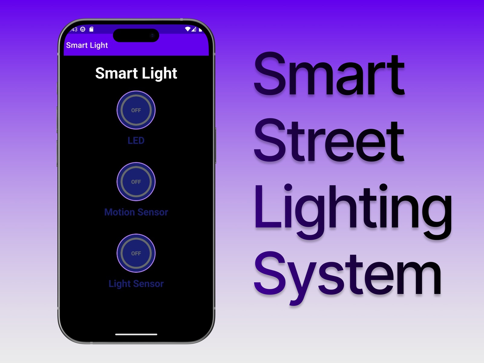 Smart street lights screenshot